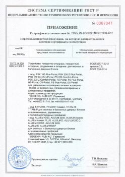 2017.06.19 Кумертау - Приложение к сертификату Устройства поворотные, откидные, Siegenia-Aubi KG. ГОСТ 30777-2012